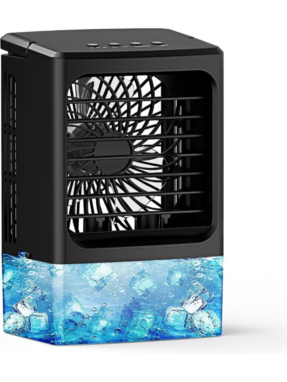 Portable Mini Air Conditioner & Evaporative Cooler, 3-Speed Fan, LED Light